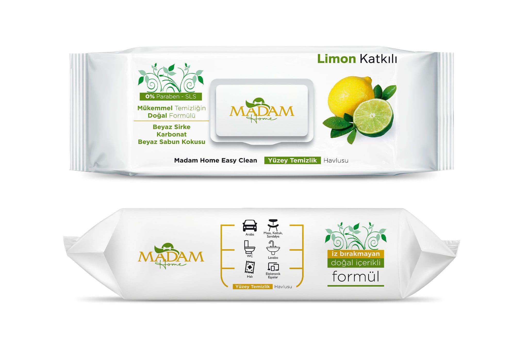 Madam Limon & Beyaz Sirke & Karbonat & Beyaz Sabun